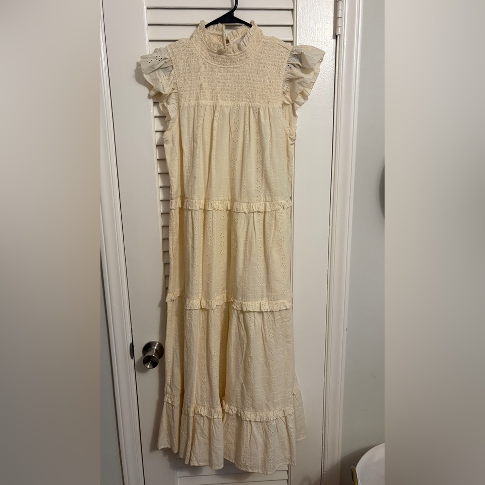 Cleobella Cream Casual Dress - Picture 4 of 6